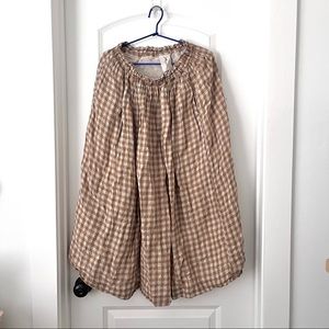 Ichi Antiquites Elastic Plaid Skirt